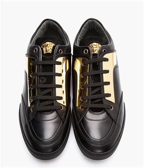 versace sneaker high black|versace sneakers low top.